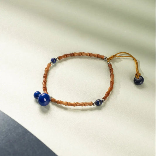 Artisan Blue Ceramic Gourd Jewelry Collection A&N