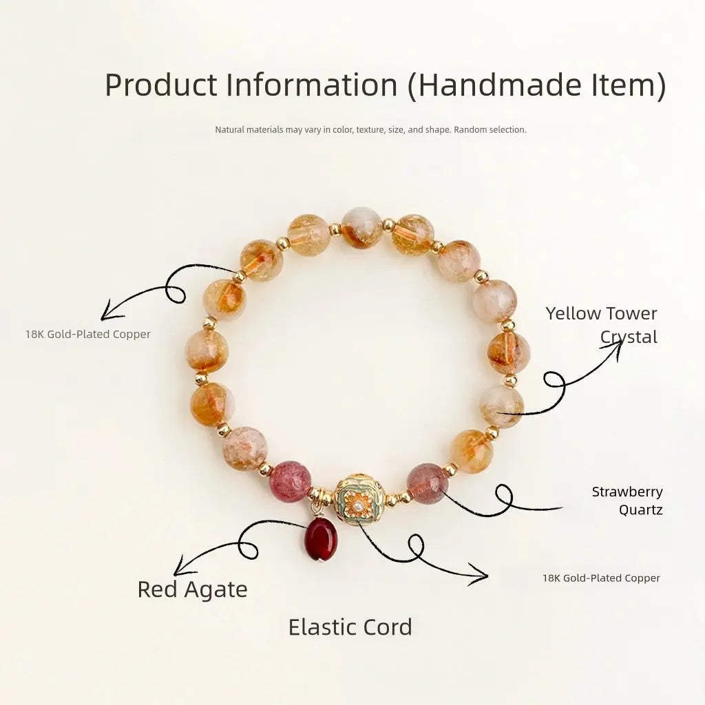 Handmade Warm Multi-Color Mixed Citrine Bracelet A&N