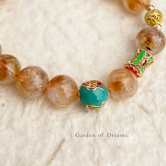 Handmade Natural Yellow Tower Crystal Bracelet A&N