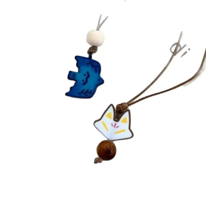 Ceramic Animal Necklace (Bird / Fox) A&N