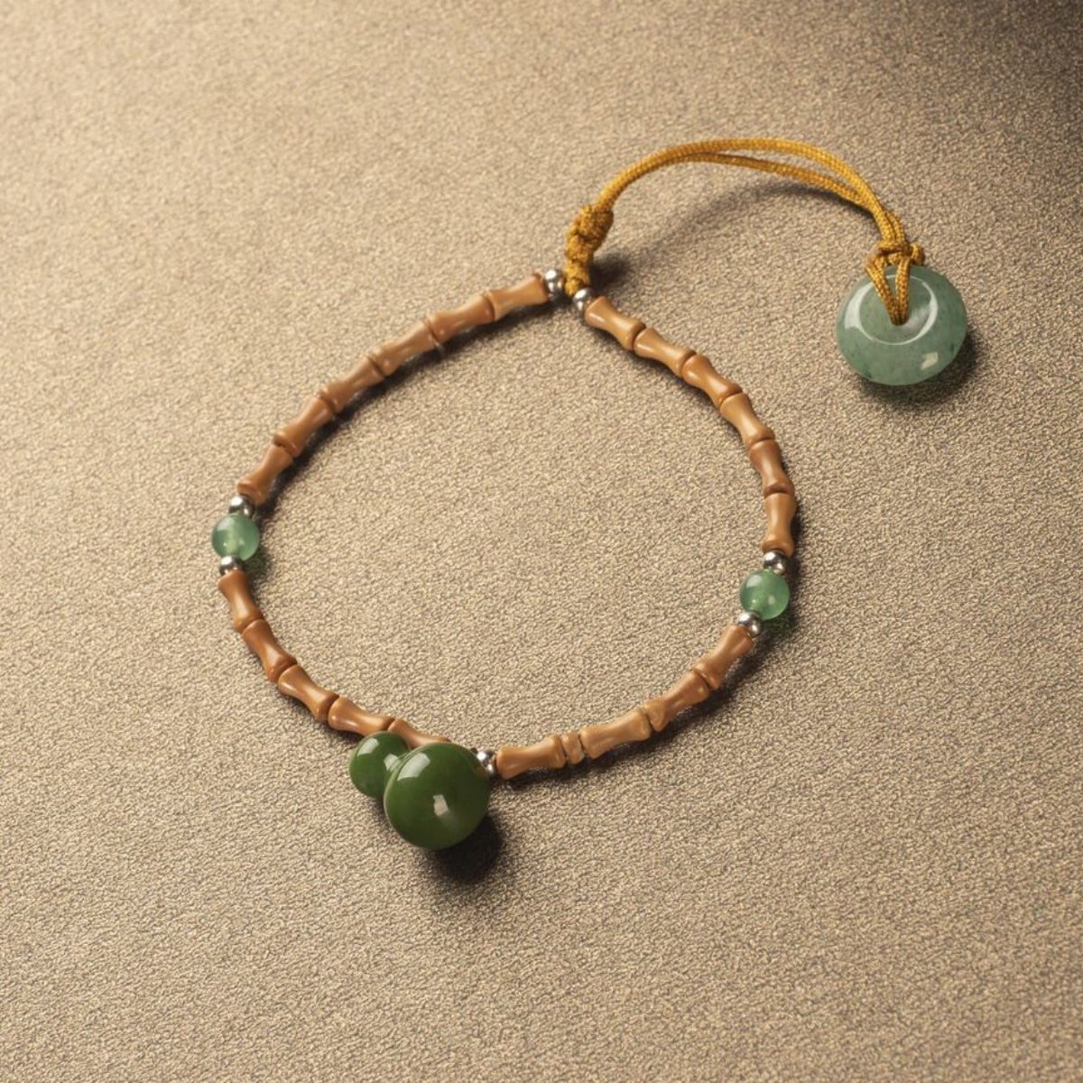 Artisanal Bright Green Gourd Ceramic Jewelry Set
