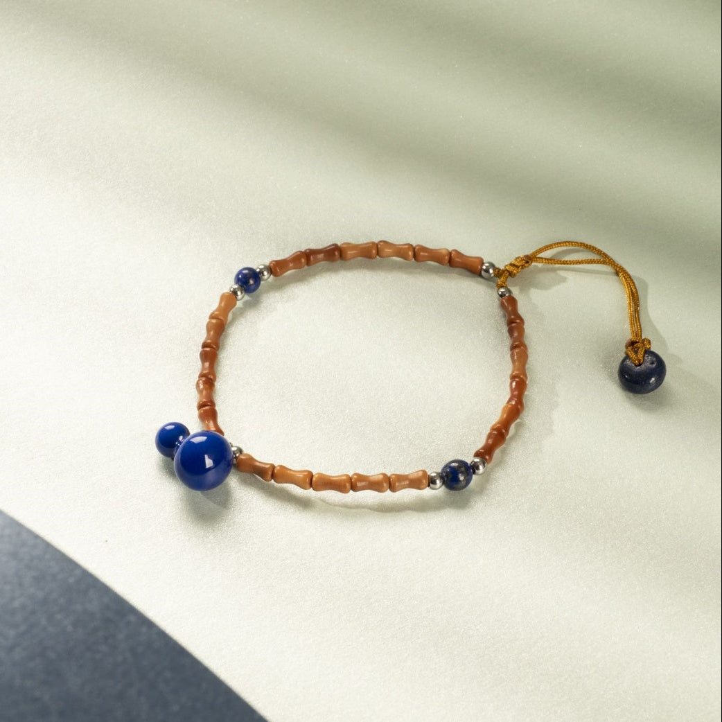 Artisan Blue Ceramic Gourd Jewelry Collection