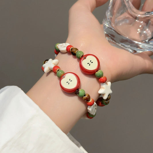 Ceramic Apple Bracelet