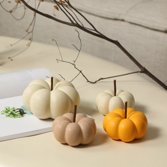 Handmade Ceramic Pumpkin Decor: Modern Minimalist Table Ornaments