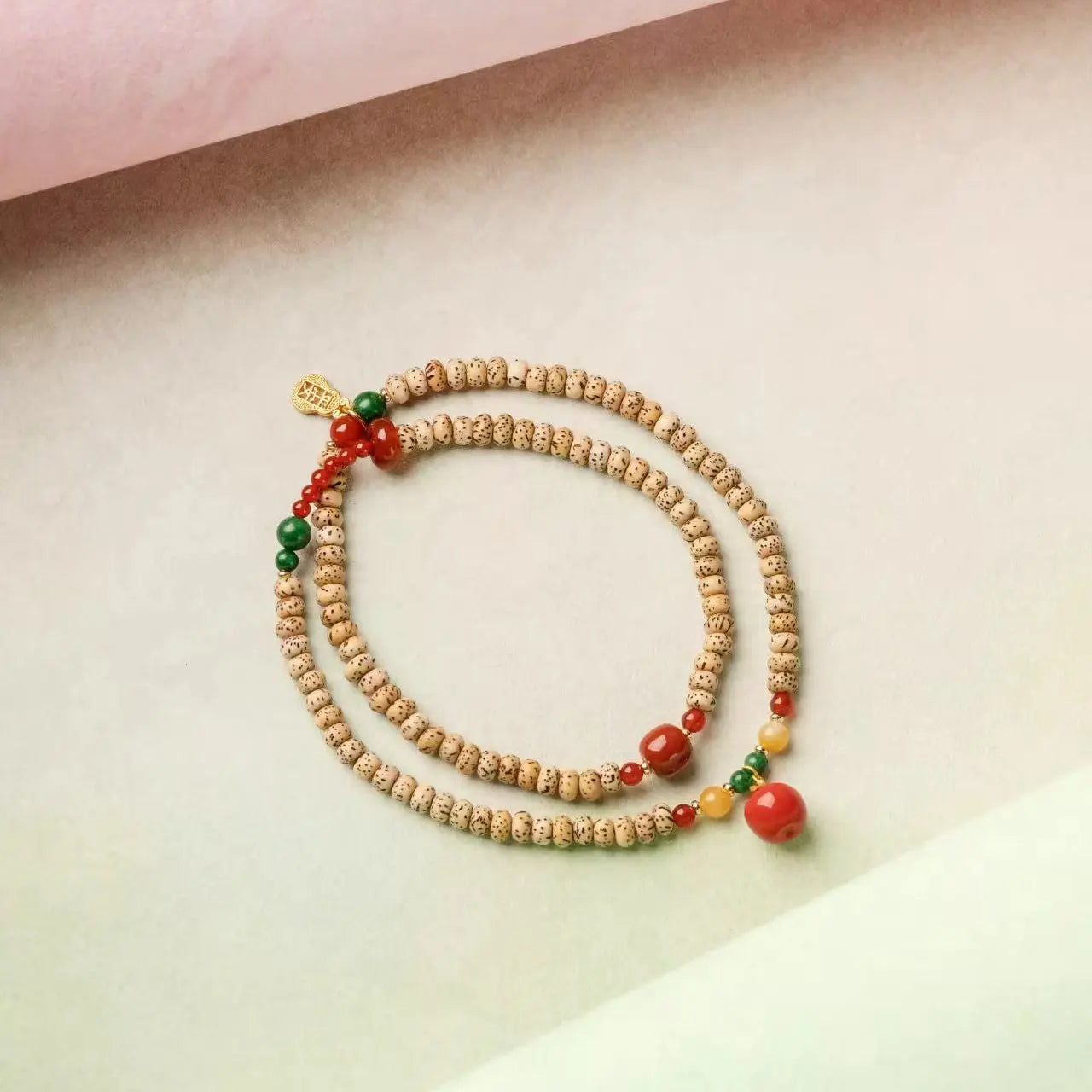 Handmade Apple-Themed Ceramic Jewelry Set A&N