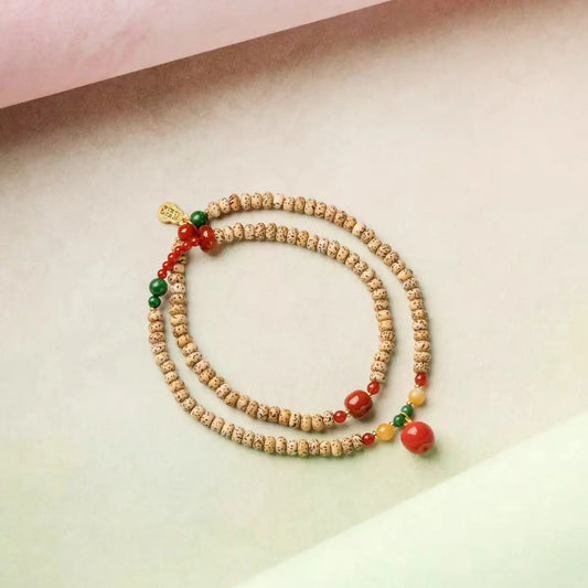 Handmade Apple-Themed Ceramic Jewelry Set A&N