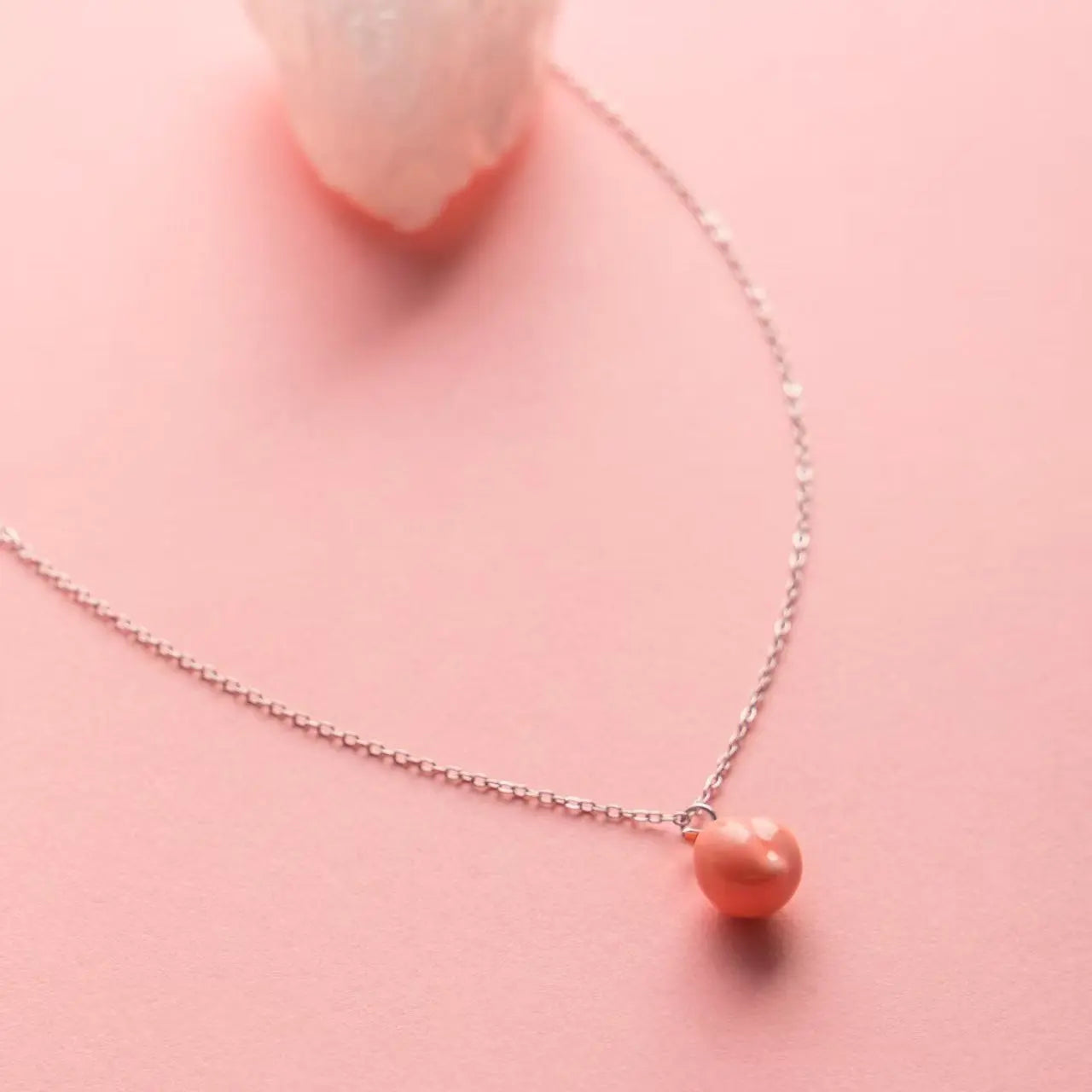 Handmade Peach-Themed Ceramic Jewelry Set A&N