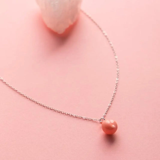 Handmade Peach-Themed Ceramic Jewelry Set A&N