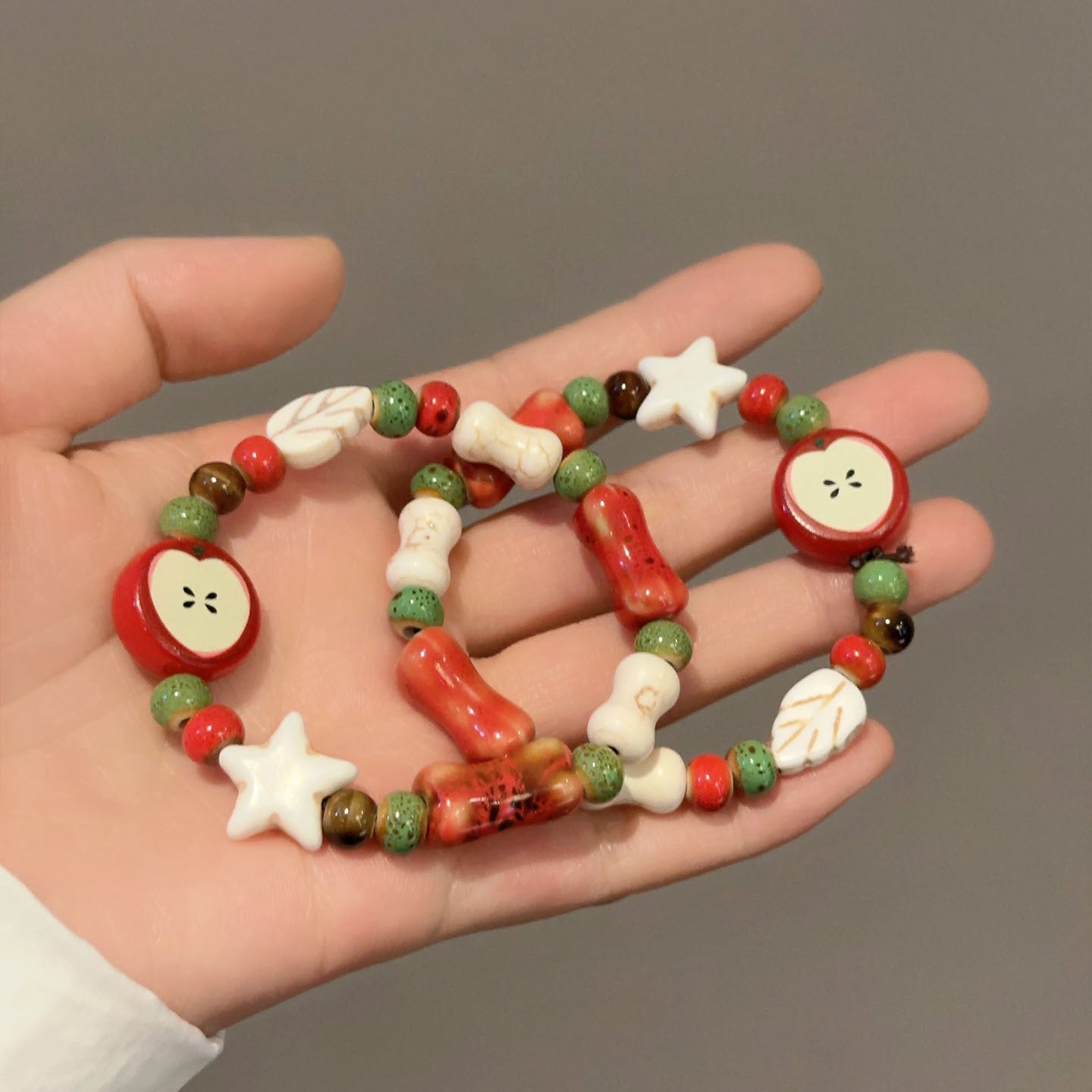Ceramic Apple Bracelet