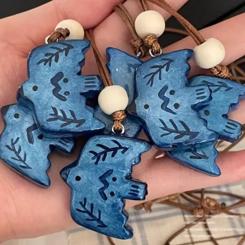 Ceramic Animal Necklace （Bird / Fox）