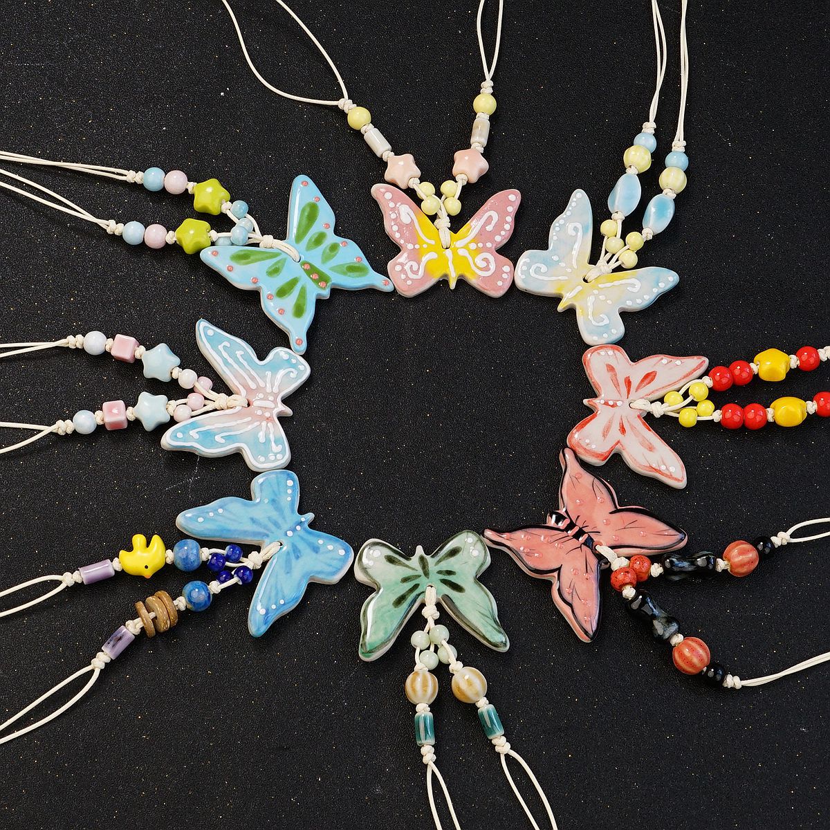 Ceramic Butterfly Necklace