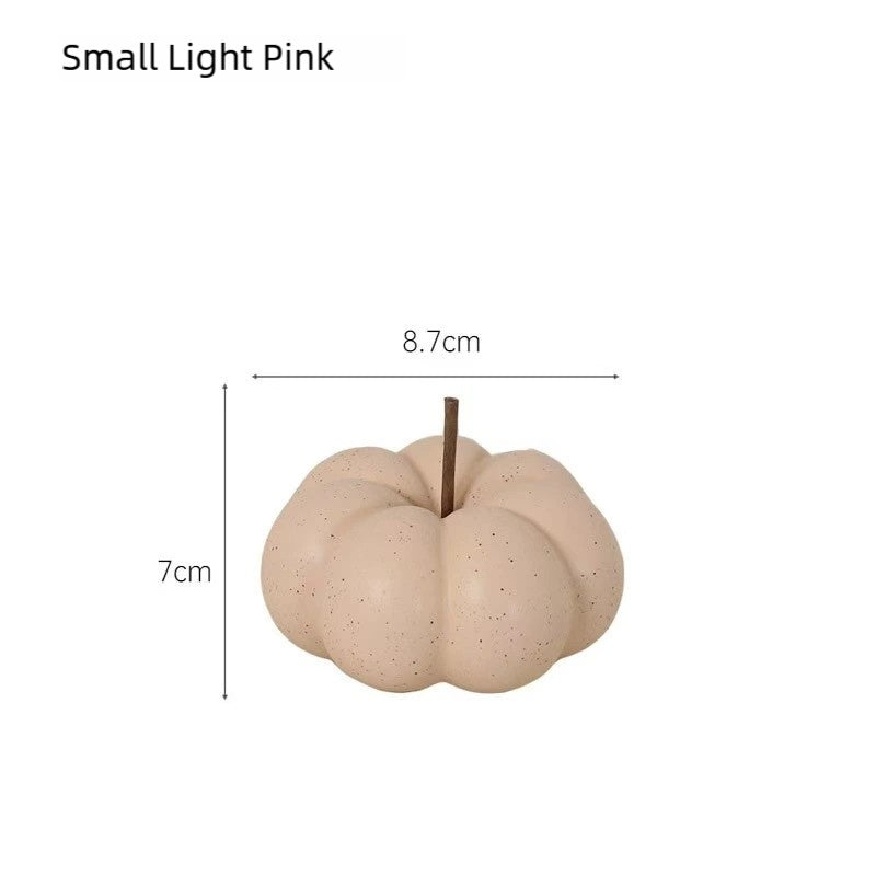 Handmade Ceramic Pumpkin Decor: Modern Minimalist Table Ornaments