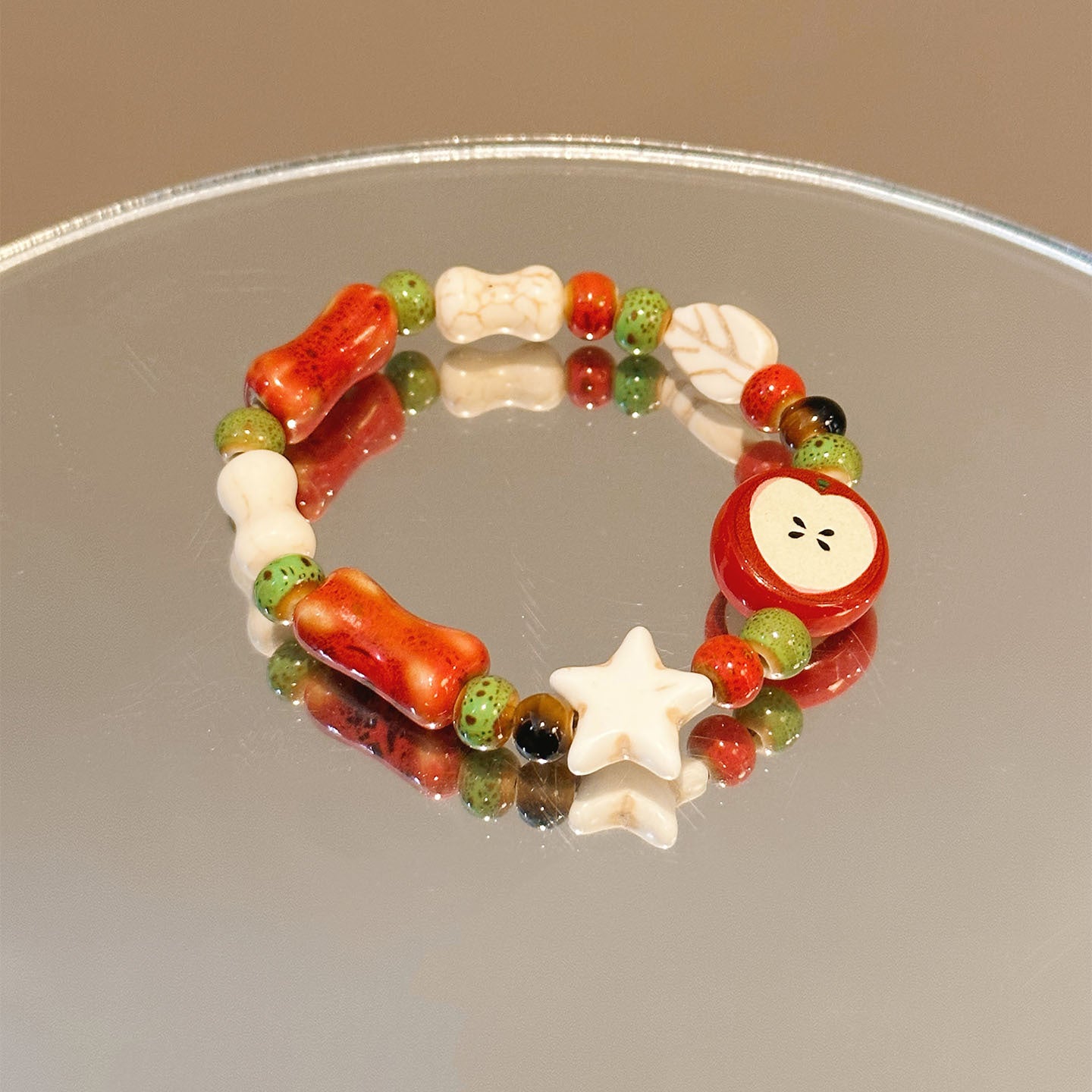 Ceramic Apple Bracelet