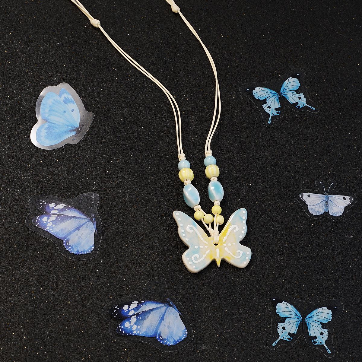 Ceramic Butterfly Necklace