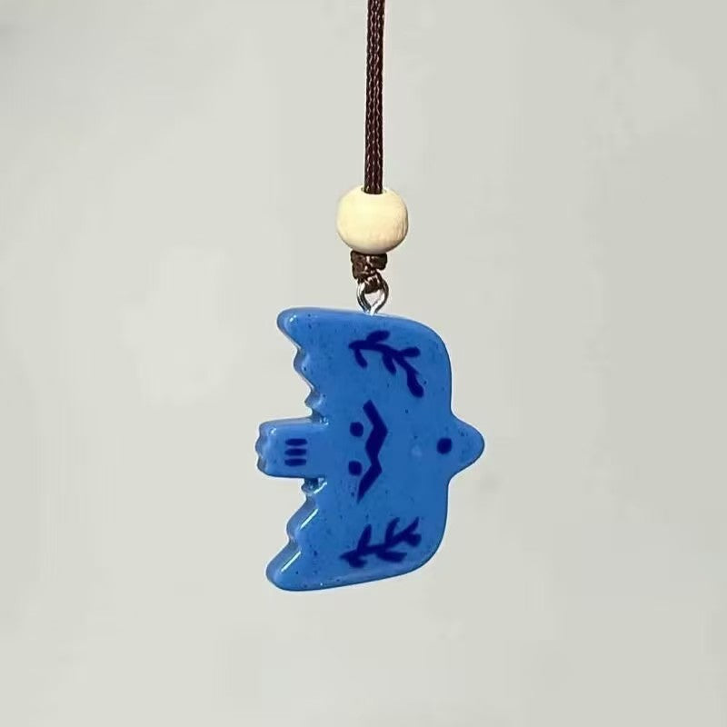 Ceramic Animal Necklace （Bird / Fox）